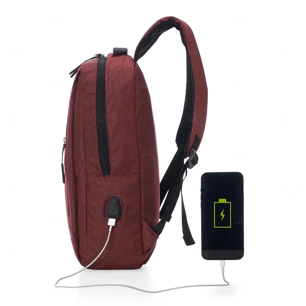 Mochila personalizada USB de Nylon - 21L 