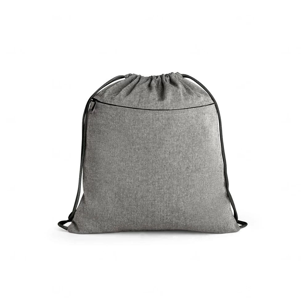 Sacochila com Bolso e Zíper Personalizada - 41 x 37 cm 