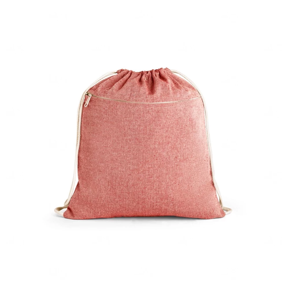 Sacochila com Bolso e Zíper Personalizada - 41 x 37 cm 