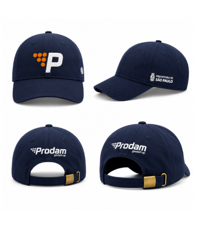 Boné de Brim Peletizado Personalizado 