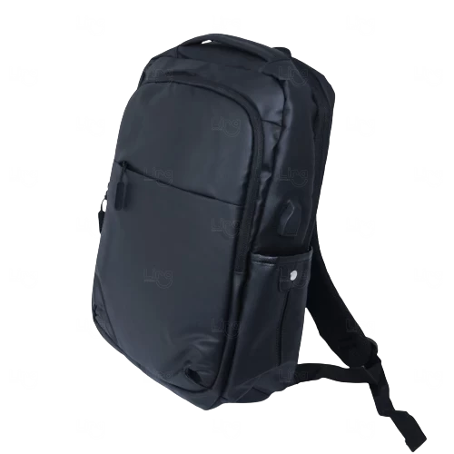 Mochila Personalizada de Couro Sintético USB - 20L 