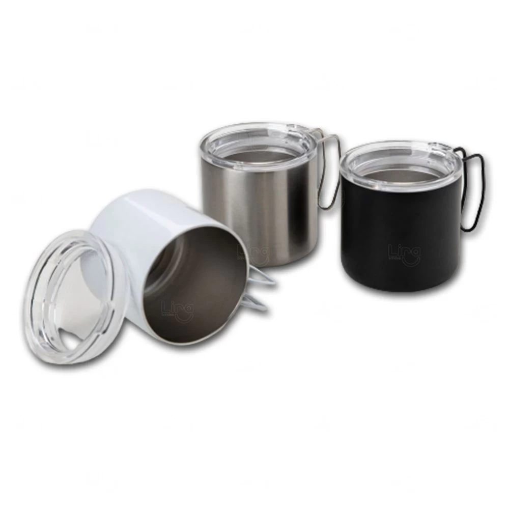 Caneca Inox Parede Dupla Personalizada - 350ml 