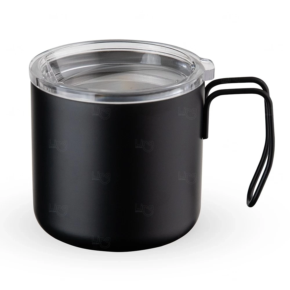 Caneca Inox Parede Dupla Personalizada - 350ml 