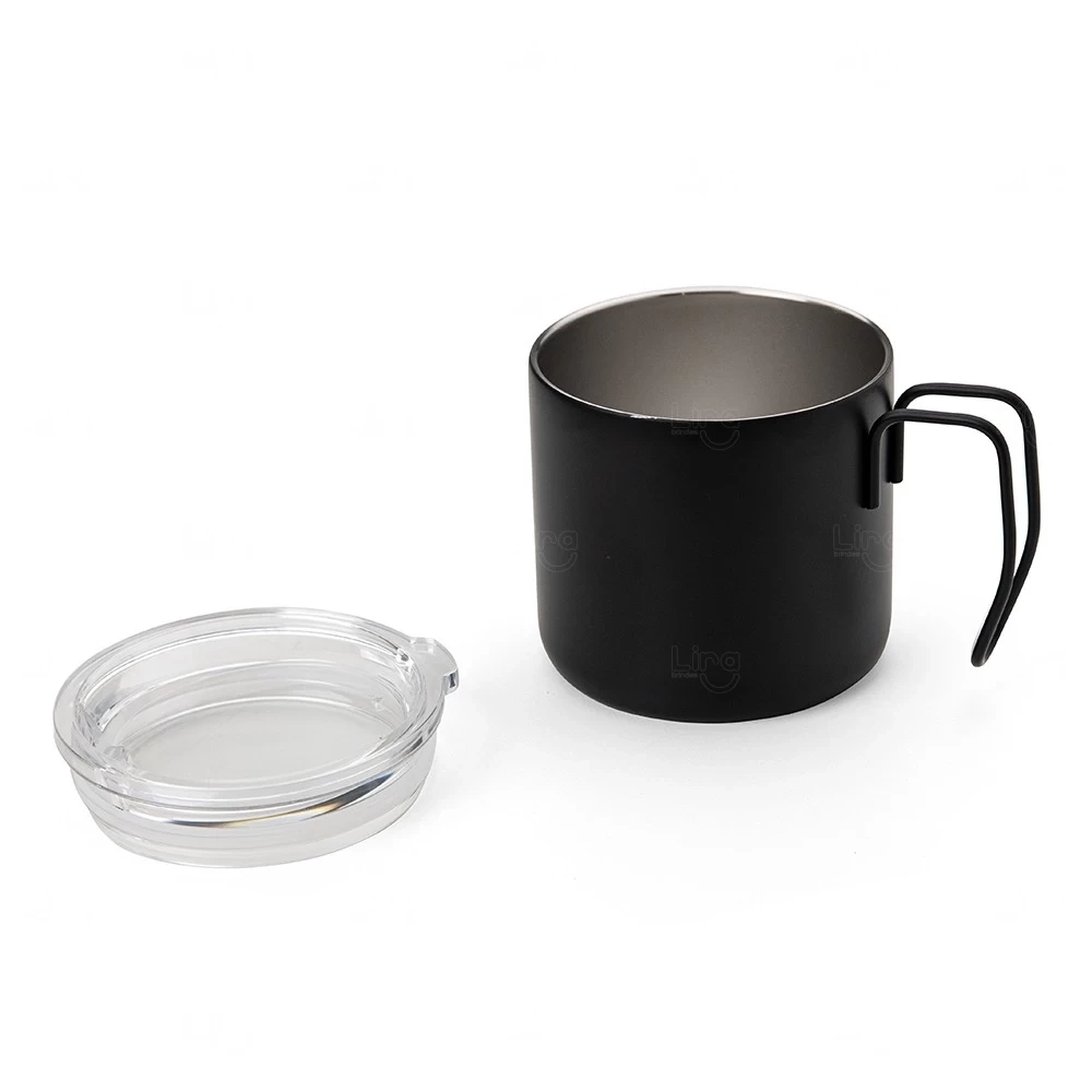 Caneca Inox Parede Dupla Personalizada - 350ml 