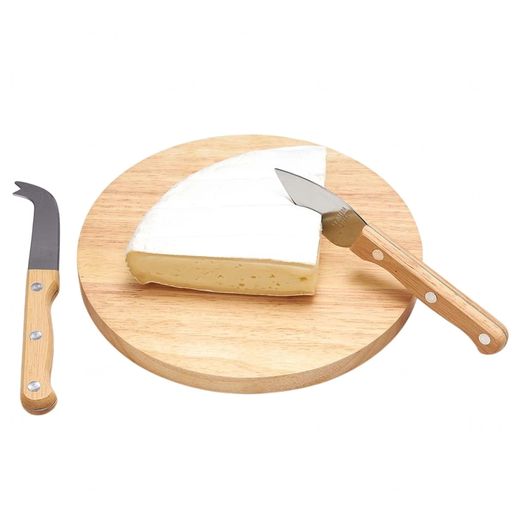 Kit Queijo 3 Peças com Estojo Kraft Personalizado 