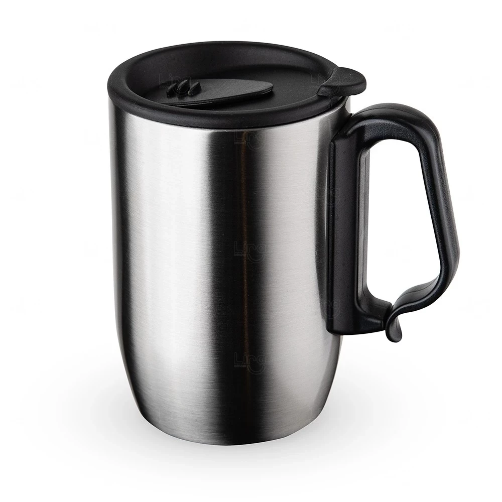 Caneca Inox Parede Dupla Personalizada - 350ml 