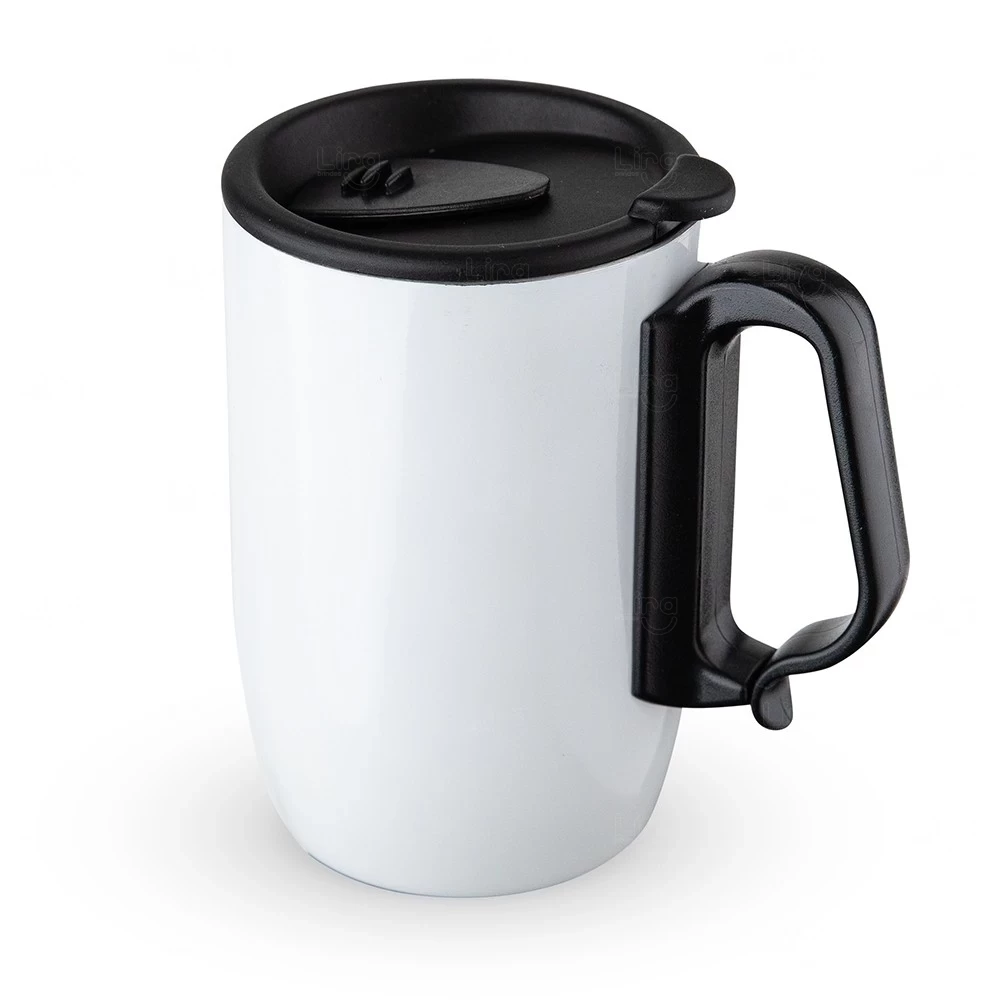 Caneca Inox Parede Dupla Personalizada - 350ml 