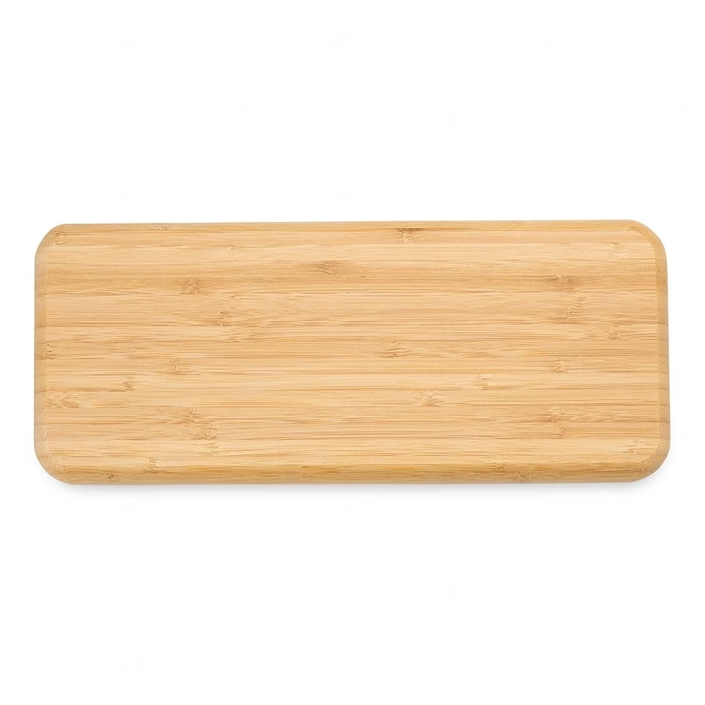 Petisqueira Retangular de Bambu Personalizada 36 x 15 cm 