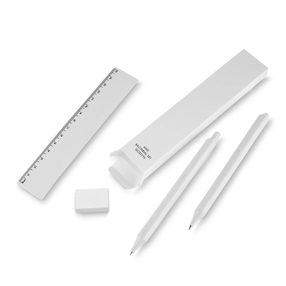 Kit Escritório Personalizado Antibacteriano Branco