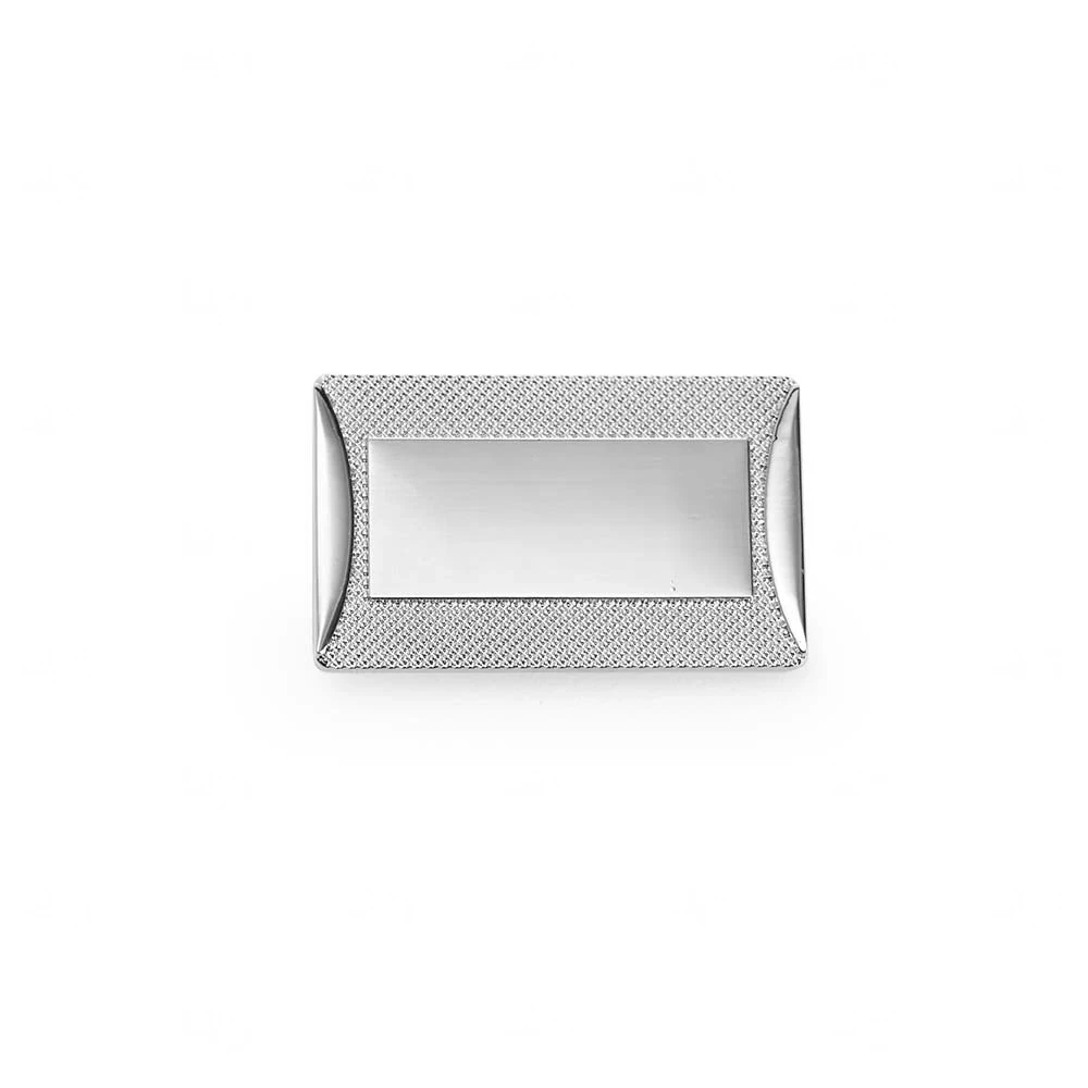 Plaquinha Metálica Brilhante 4 x 2,5 cm Personalizada 
