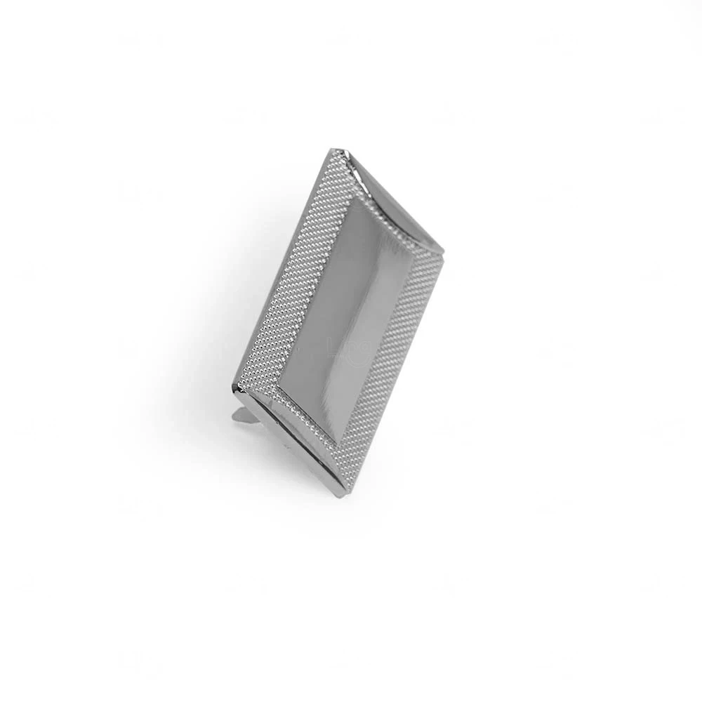 Plaquinha Metálica Brilhante 4 x 2,5 cm Personalizada 