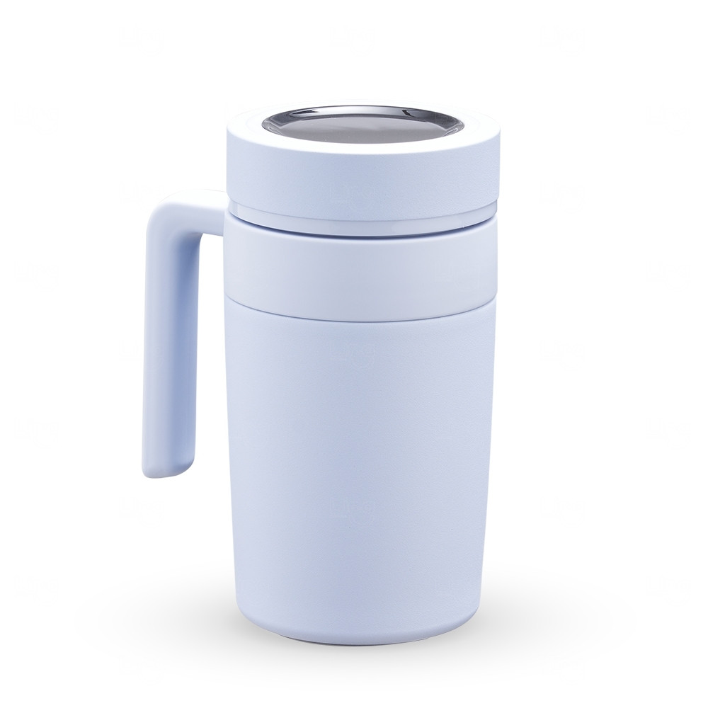 Caneca Térmica 500ml com Display LED Personalizada Azul