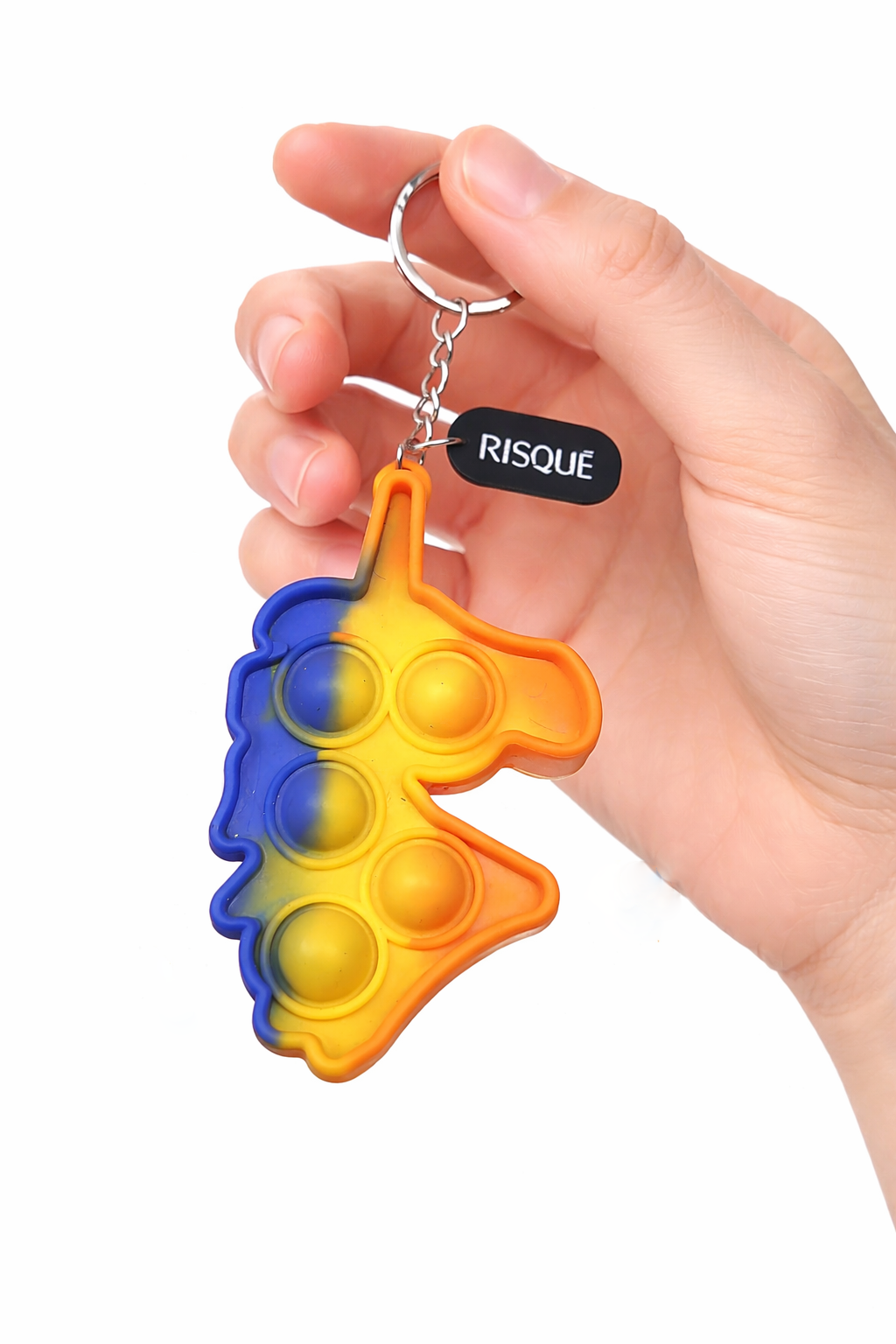 Chaveiro Personalizado Anti Stress Pop It Fidget Amarelo