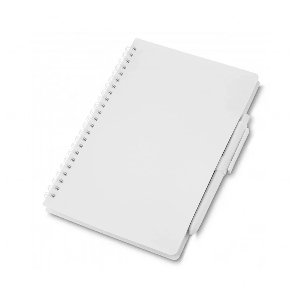 Caderno com Caneta Personalizado - 21,3 x 14,5 cm 