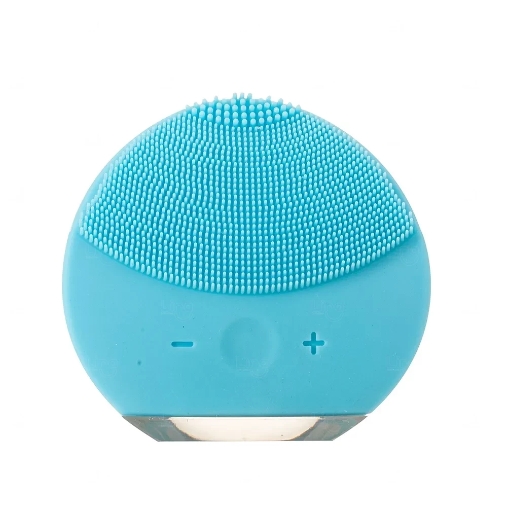 Massageador e Limpador Facial Elétrico Personalizado Azul Claro