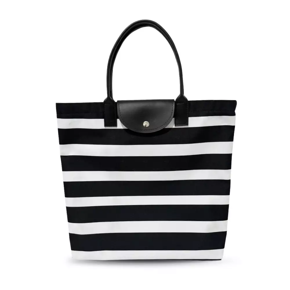 Sacola Listrada em Nylon Personalizada - 45 x 40 cm 