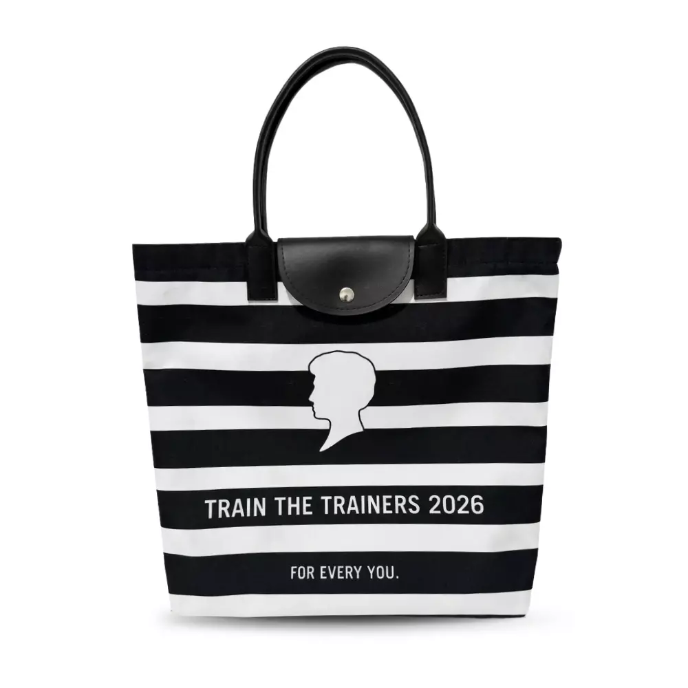Sacola Listrada em Nylon Personalizada - 45 x 40 cm 