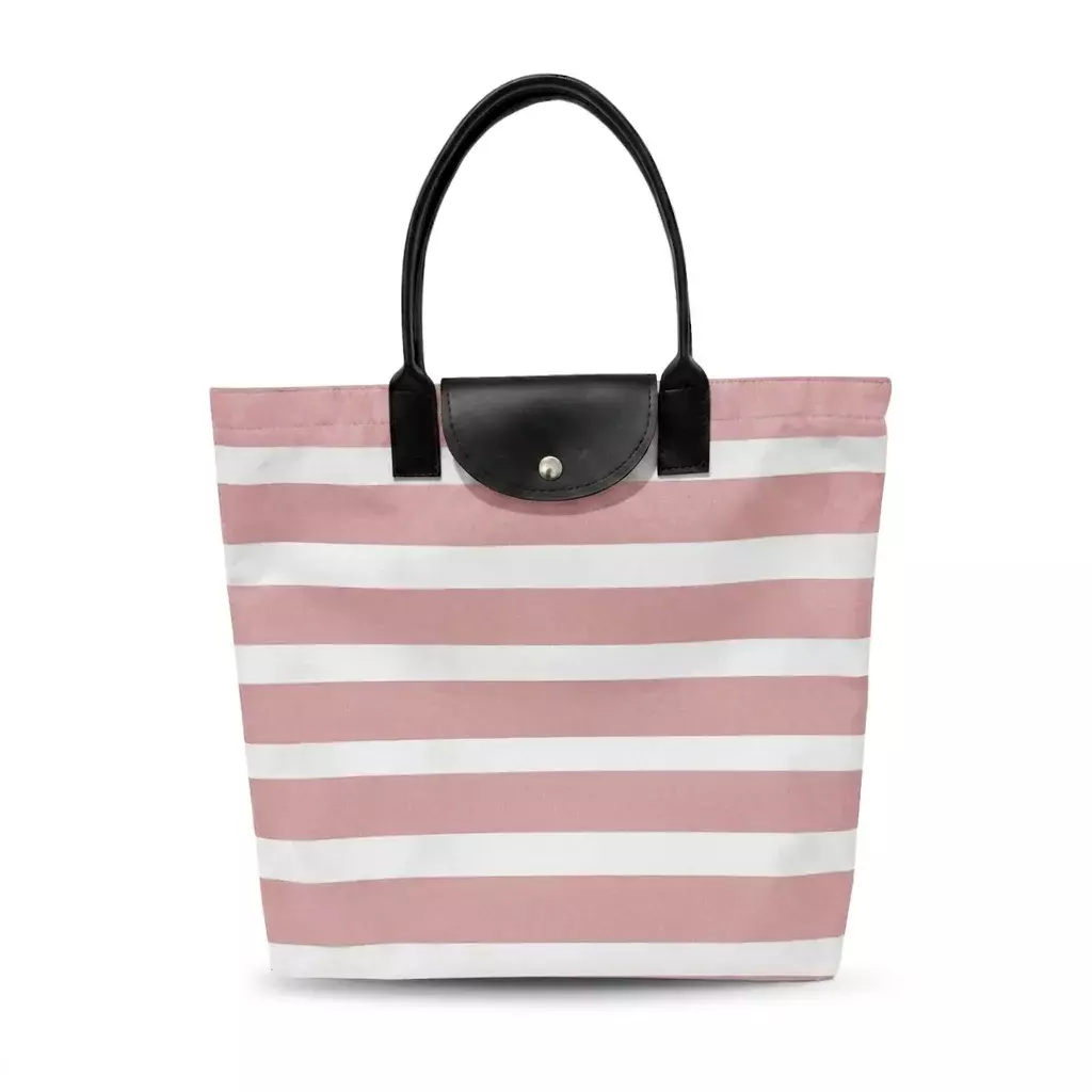 Sacola Listrada em Nylon Personalizada - 45 x 40 cm 