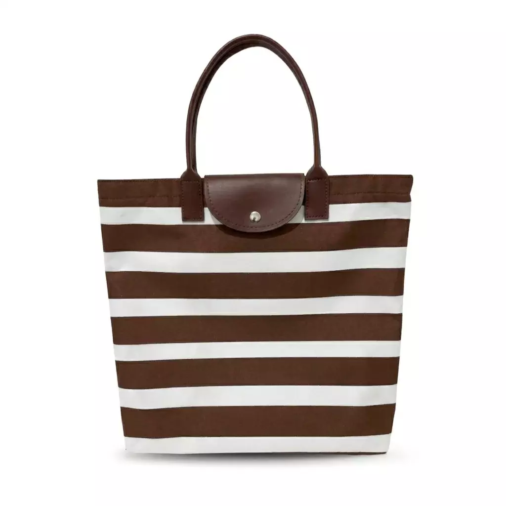 Sacola Listrada em Nylon Personalizada - 45 x 40 cm 