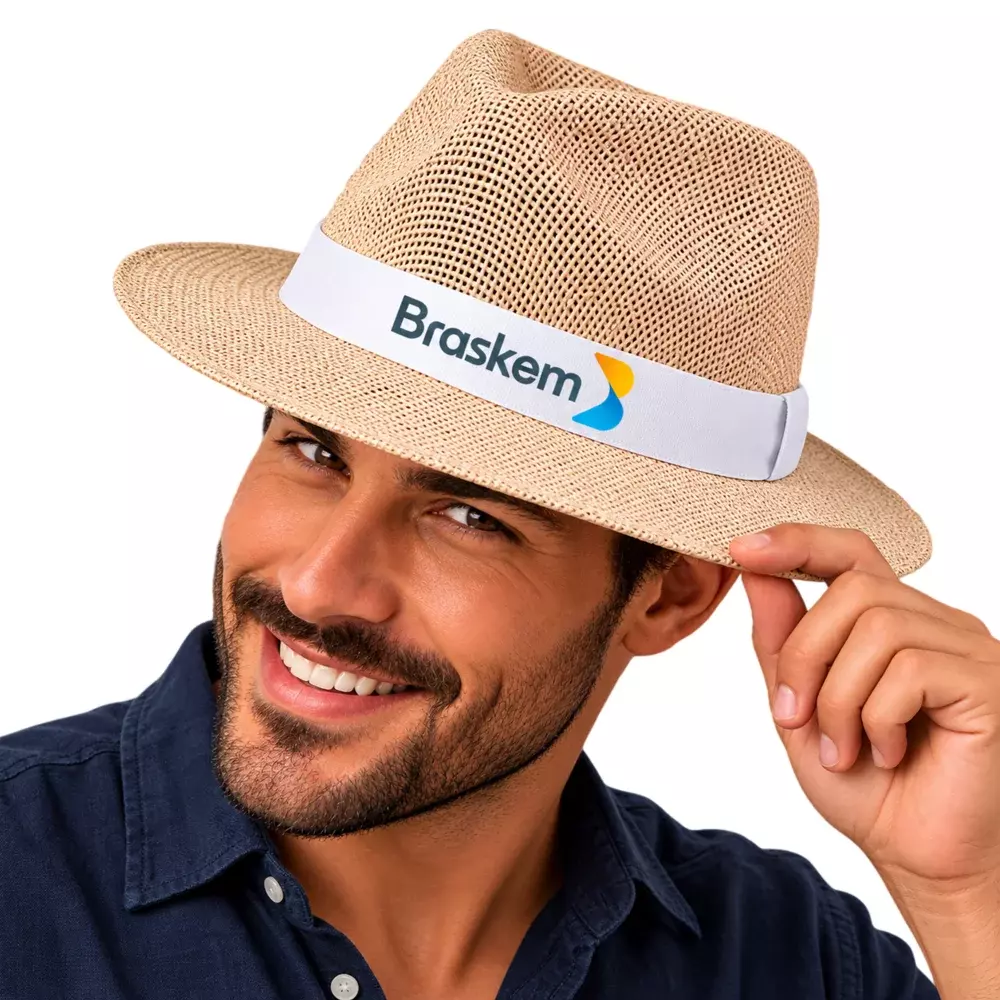 Chapéu de Juta Personalizado Branco