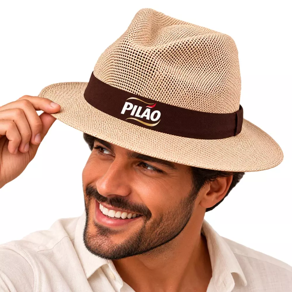 Chapéu de Juta Personalizado Marrom