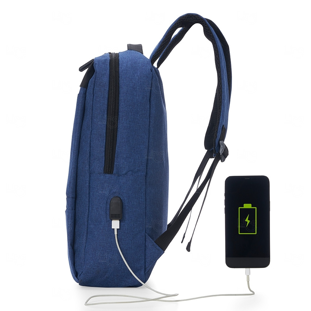 Mochila de Nylon USB Personalizado - 21L 