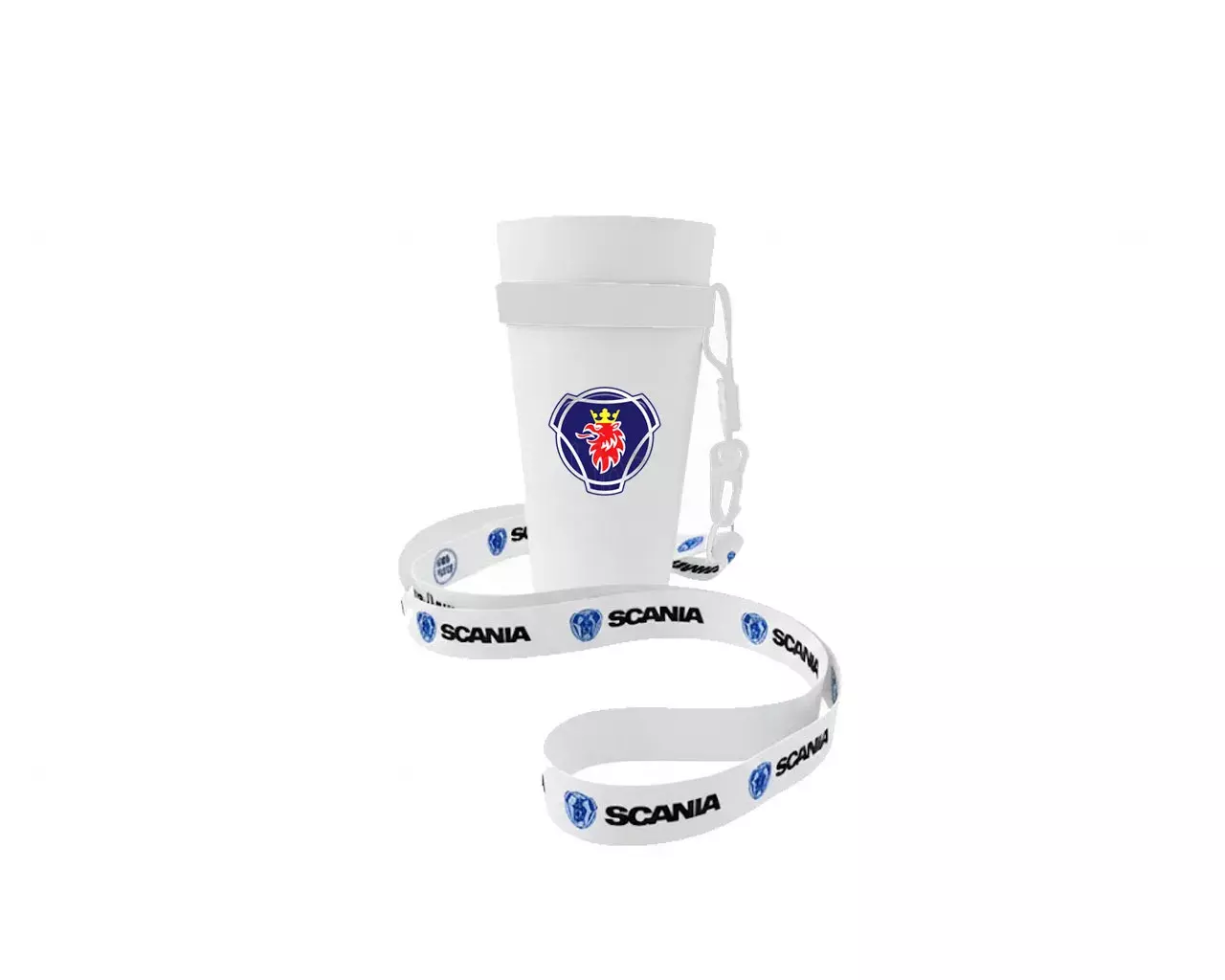 Copo com Cordão Personalizado - 550ml Branco