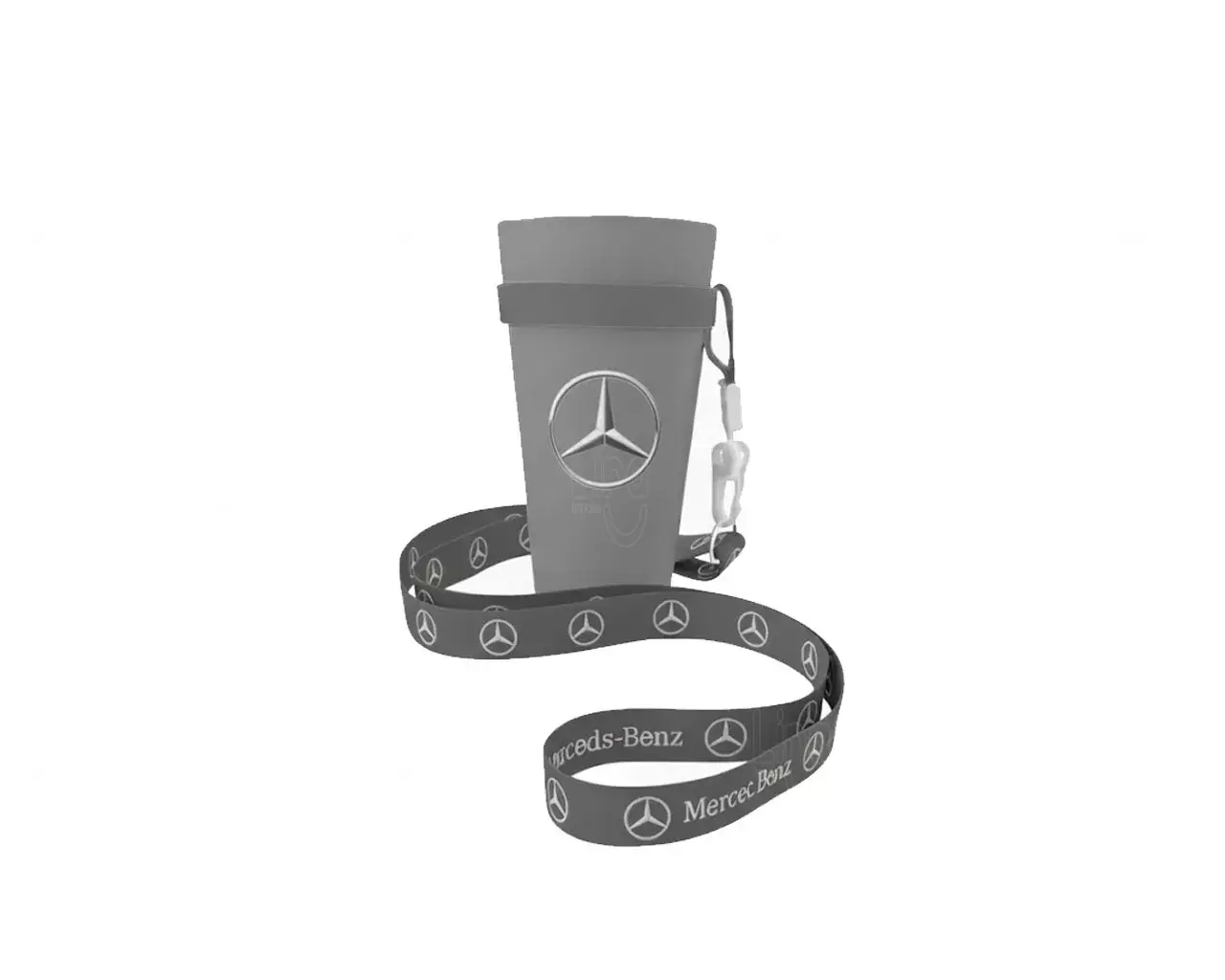 Copo com Cordão Personalizado - 550ml Cinza