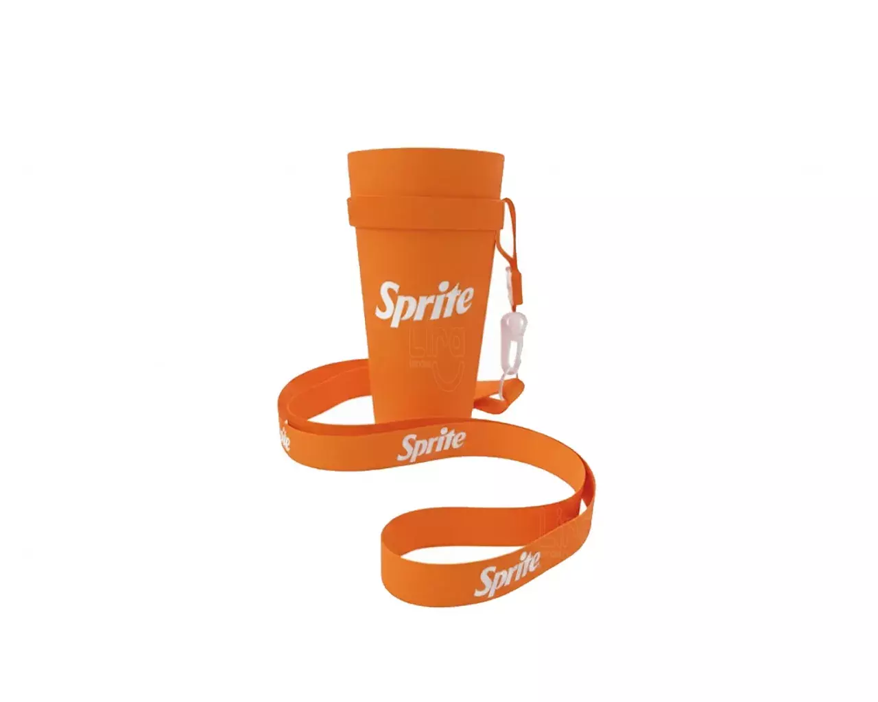 Copo com Cordão Personalizado - 550ml Laranja