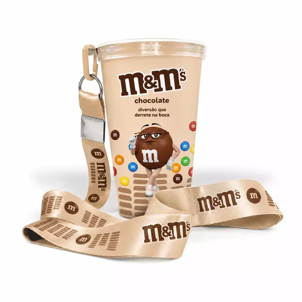 Copo com Cordão Personalizado 360 graus - 550ml Bege