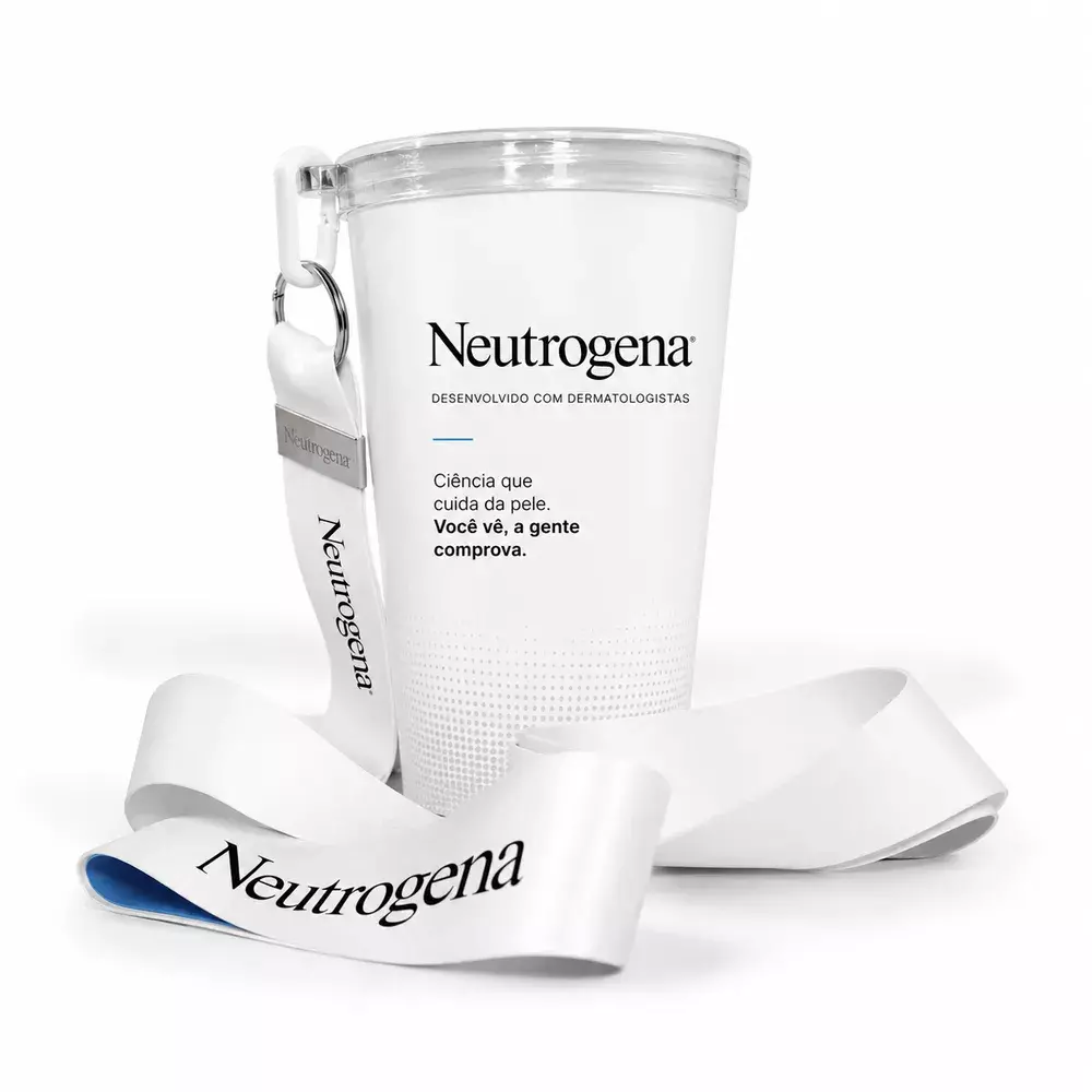 Copo com Cordão Personalizado 360 graus - 550ml Branco
