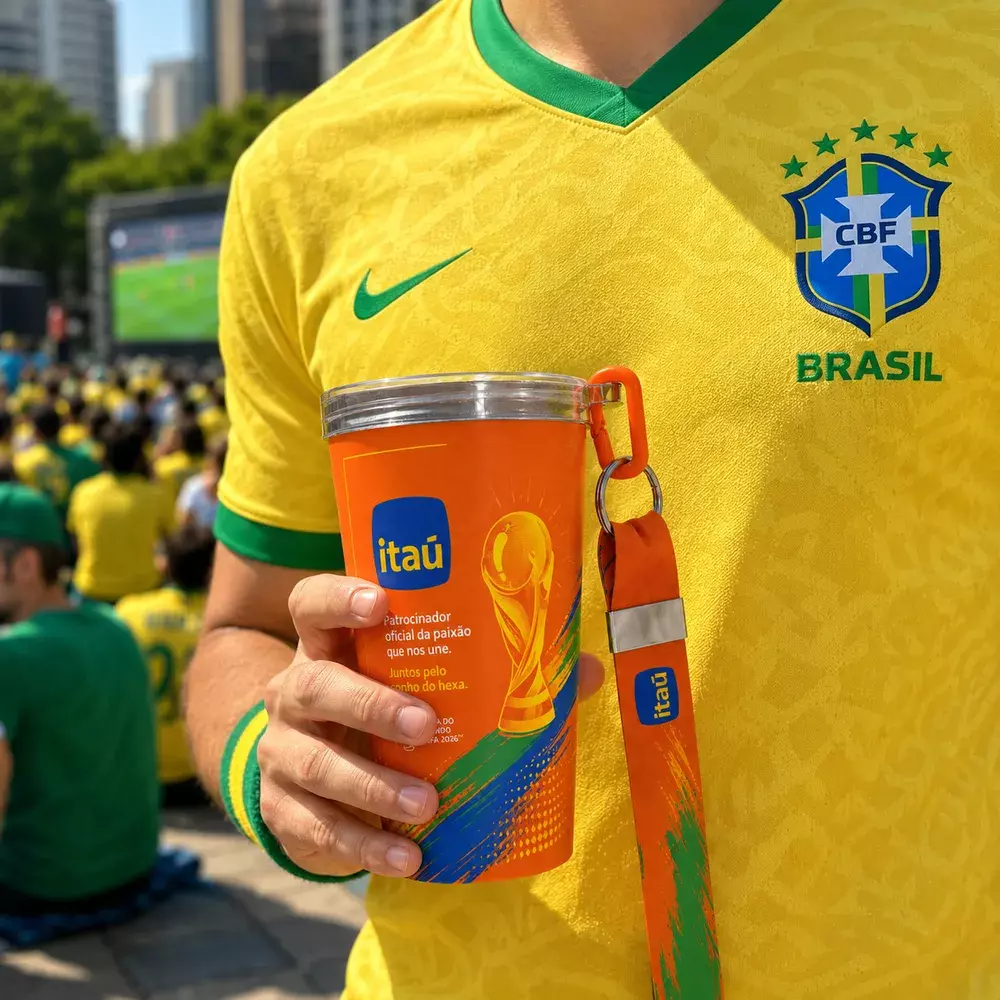 Copo com Cordão Personalizado 360 graus - 550ml 