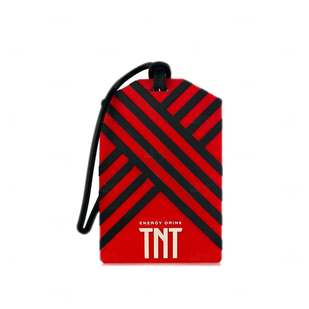 Tag de Mala Emborrachada Alto Relevo Personalizada - 9x6 cm 