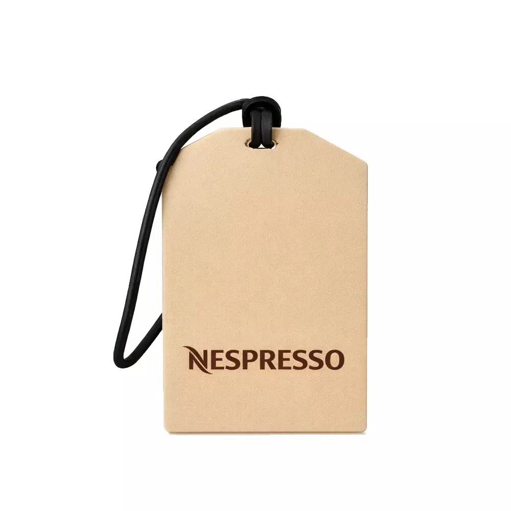 Tag de Mala Emborrachada Alto Relevo Personalizada - 9x6 cm 