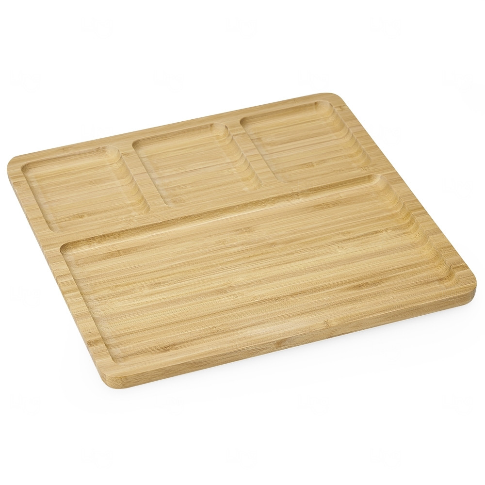 Petisqueira Quadrada em Bambu Personalizada 