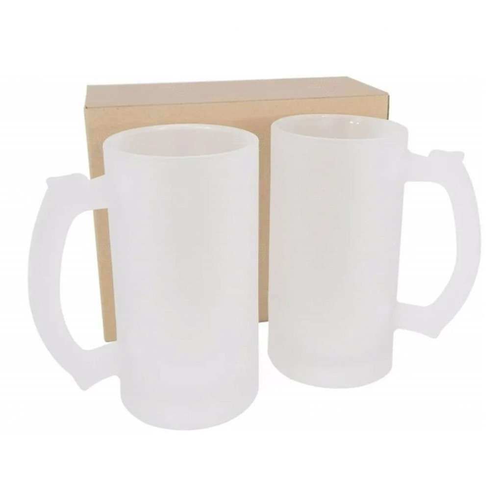 Caneca Modelo Fosco de Vidro Personalizada - 475ml 