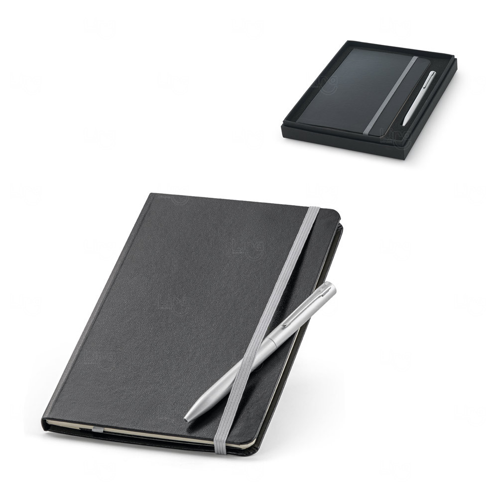 Moleskine e Esferográfica Personalizado - 19 x 24 cm 