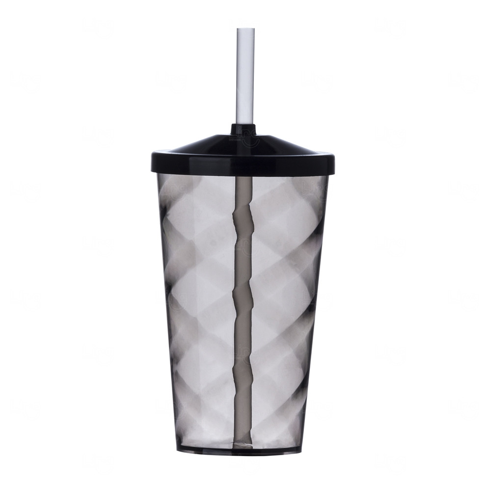 Copo Personalizado com Canudo  - 500ml 