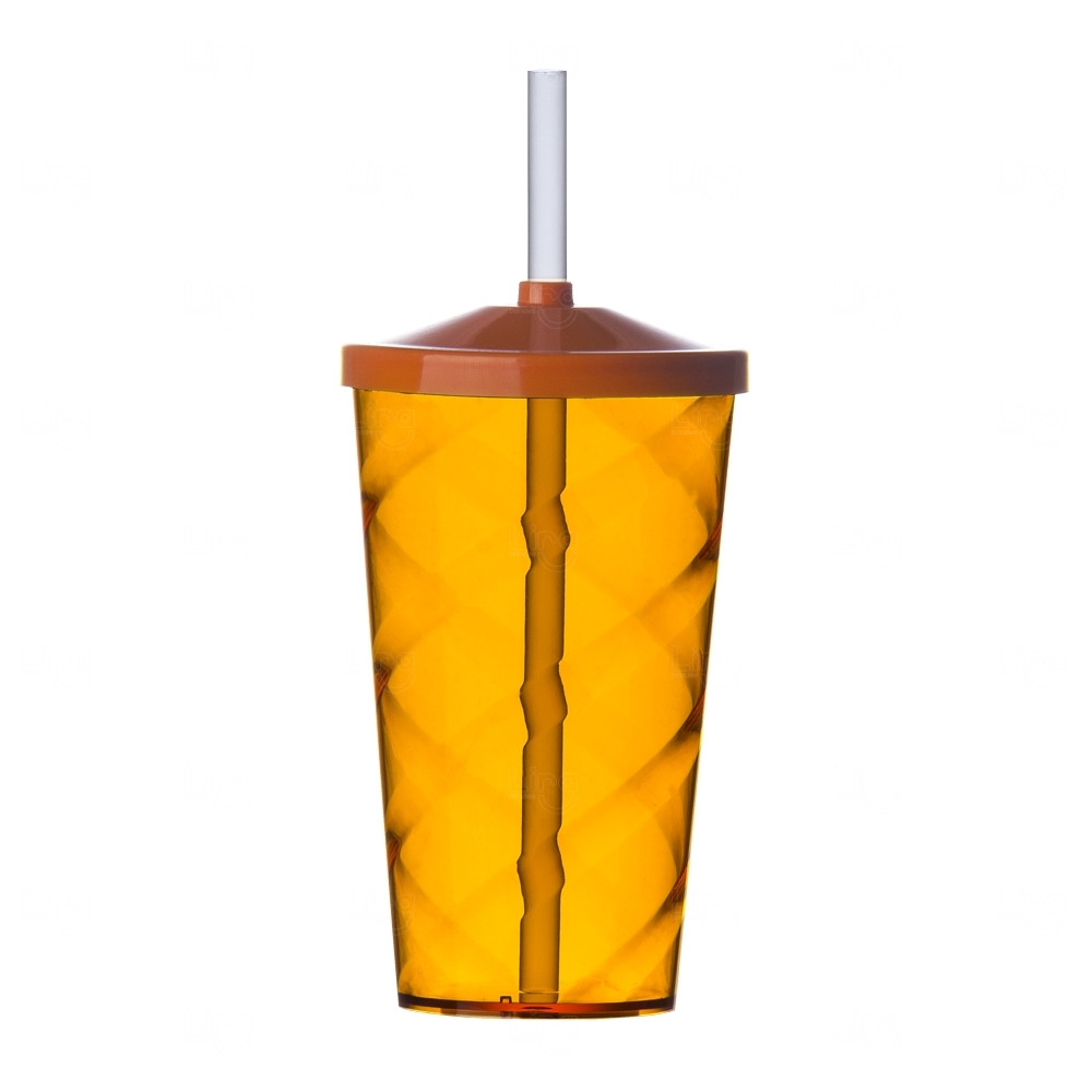 Copo Personalizado com Canudo  - 500ml 