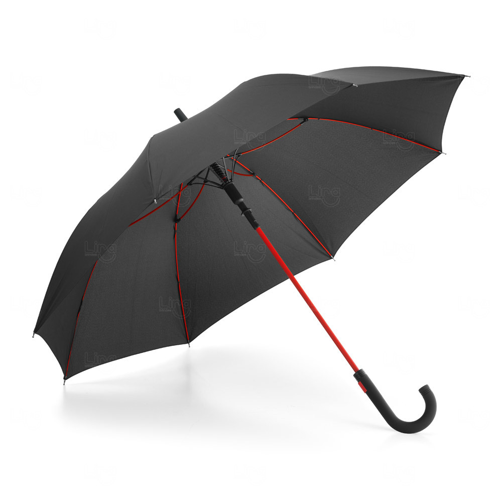 Guarda-Chuva Preto com Varetas Coloridas Personalizado 