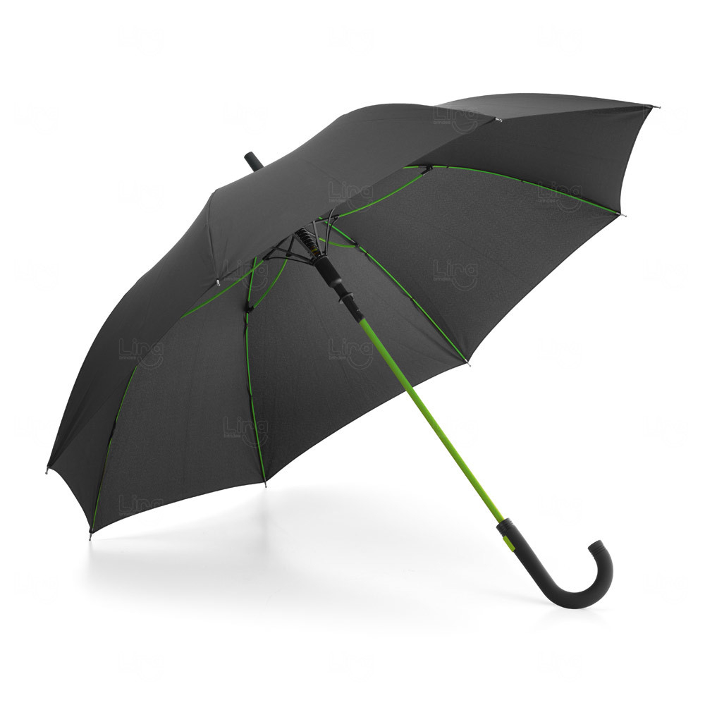 Guarda-Chuva Preto com Varetas Coloridas Personalizado 