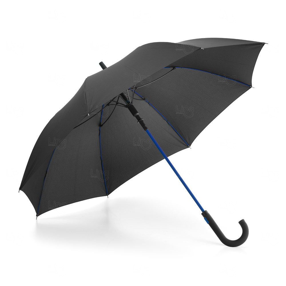 Guarda-Chuva Preto com Varetas Coloridas Personalizado 