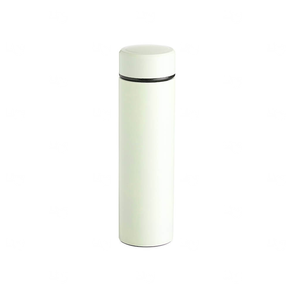 Garrafa Térmica Inox 500ml com Infusor Personalizada Creme