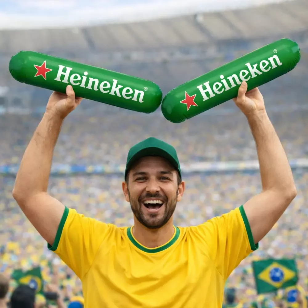 Bastão Inflável de Torcida Personalizado - 48 x 8 cm 