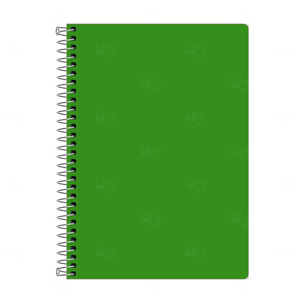 Caderno  Confeccionado do zero  100% Personalizado - 21 x 15 cm Verde