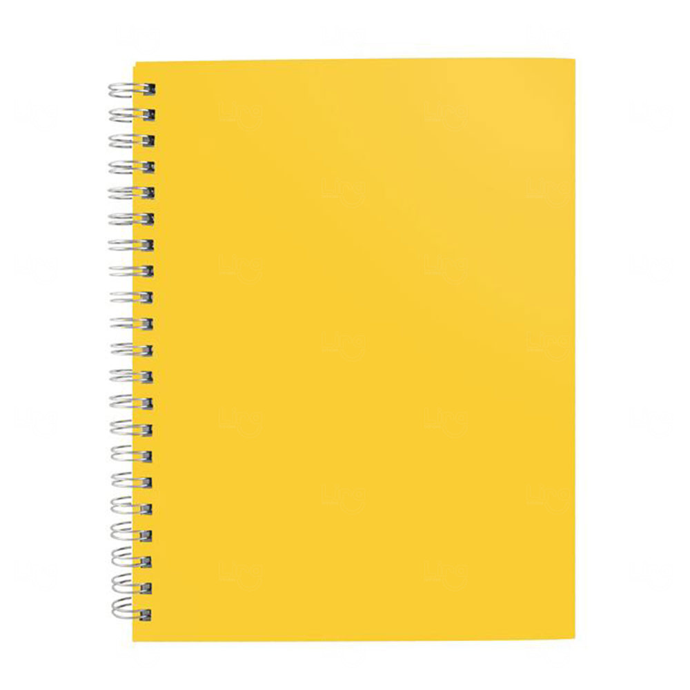 Caderno  Confeccionado do zero  100% Personalizado - 21 x 15 cm Amarelo