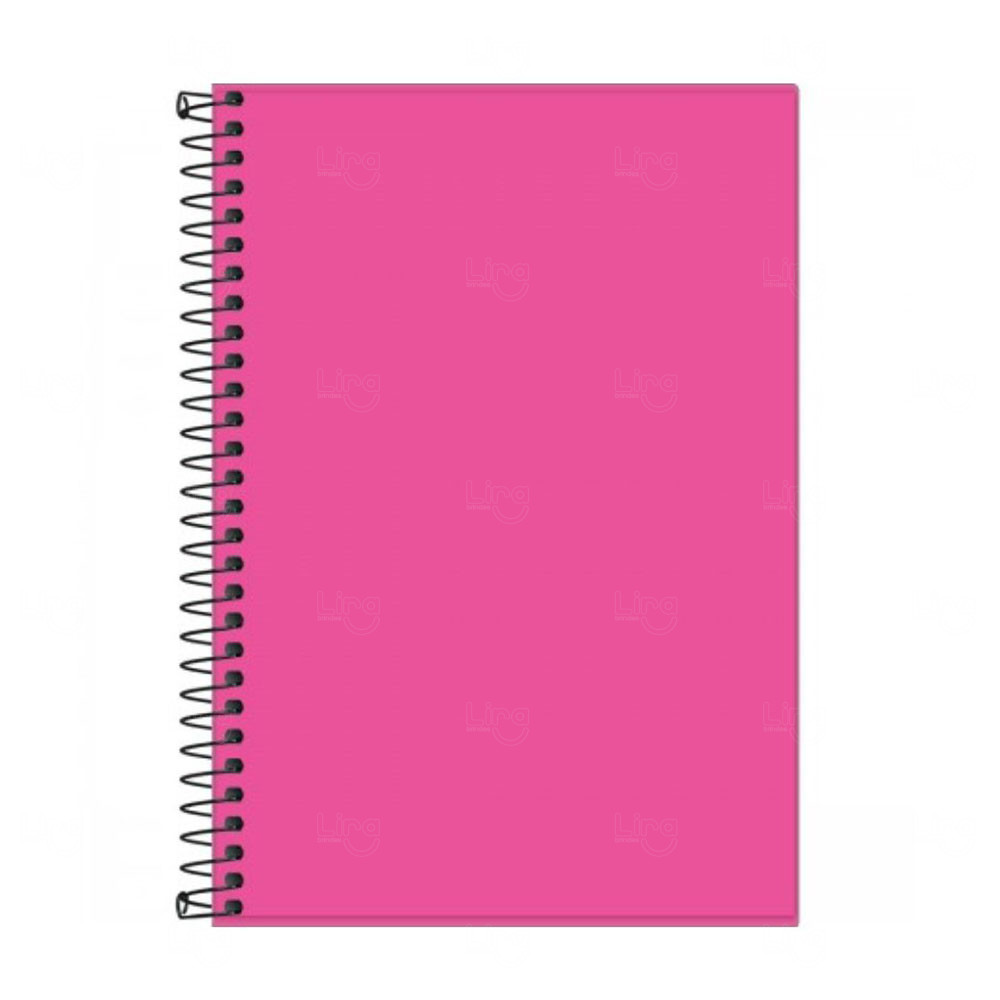 Caderno  Confeccionado do zero  100% Personalizado - 21 x 15 cm Rosa Pink