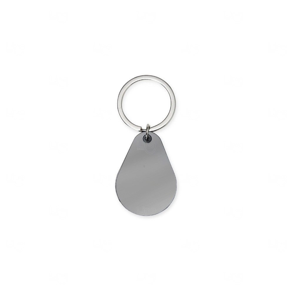 Chaveiro Gota Metal com Detalhe Colorido Personalizado 