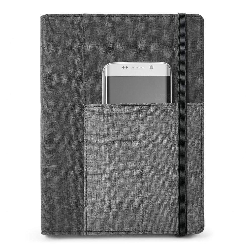 Moleskine Personalizado com Bolso para Celular - 22 x 16 cm 