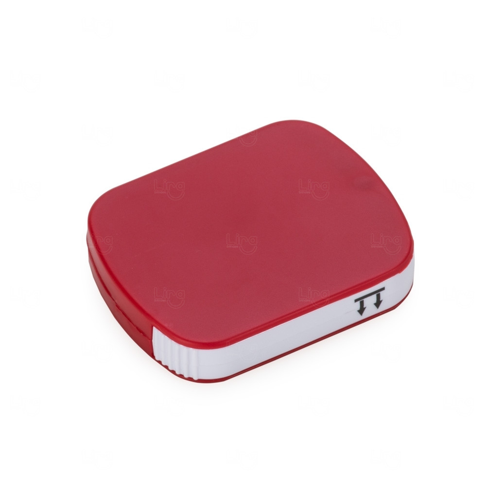 Porta Comprimido Personalizado Vermelho e Branco